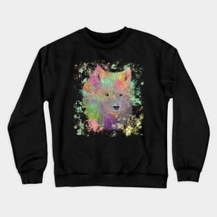 Painted White Wolf Crewneck Sweatshirt